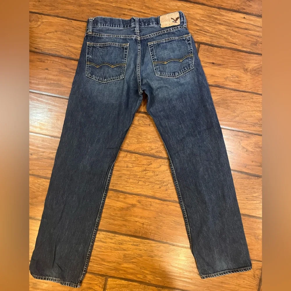 American Eagle jeans mens fit 30x31 (tag 30x34) blue cotton Relaxed Straight Y2K